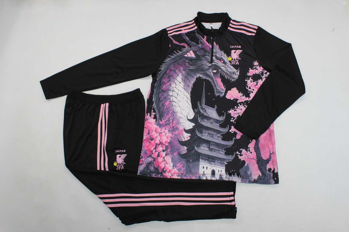 AAA Quality Japan 24/25 Tracksuit - Black/Pink